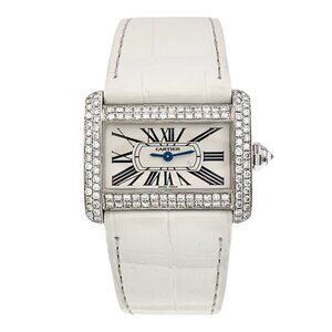 Cartier Tank Divan Stainless Steel Silver Dial 32mm Quartz Women's W6300255